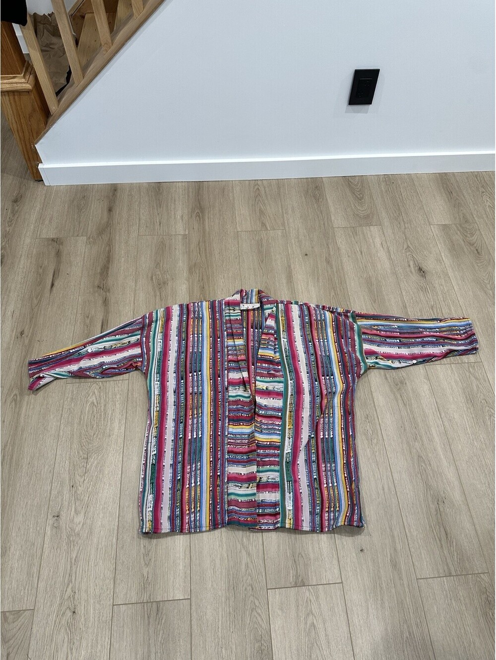 Art to Wear Guatemala Jacket Boho Handwoven Ethnic Colores Del Pueblo Multicolor